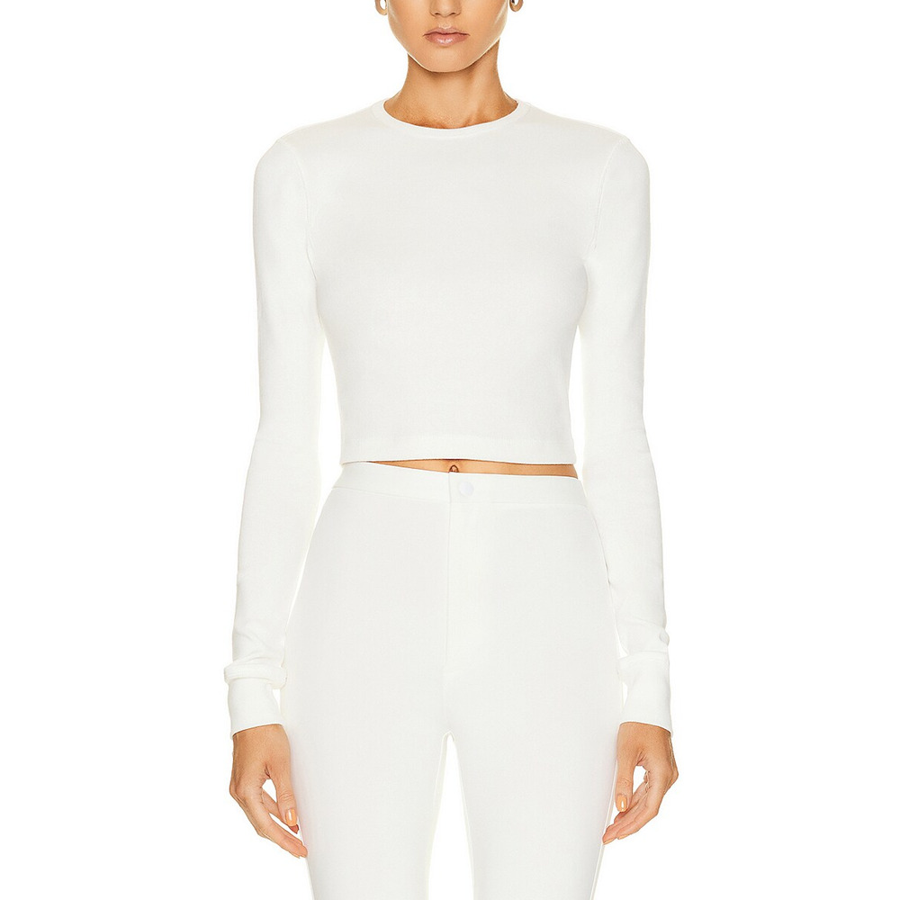 Wardrobe Nyc White Cotton Hb Long Sleeve Tee Size S